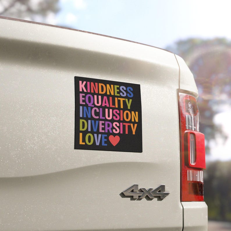 Kindness Equality Inclusion Diversity Love Sticker