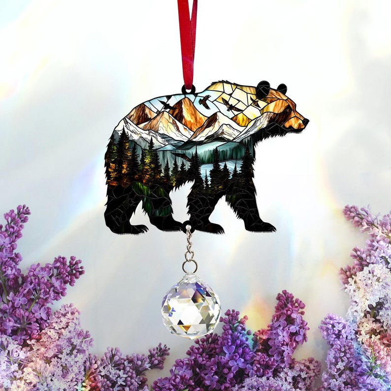 Rustic Bear Acrylic Window