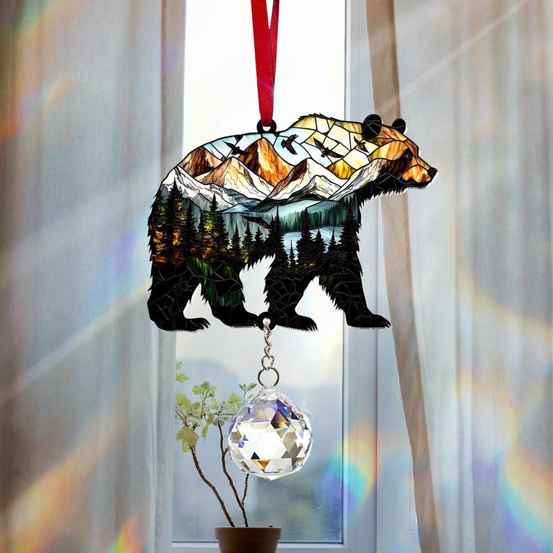 Rustic Bear Acrylic Window