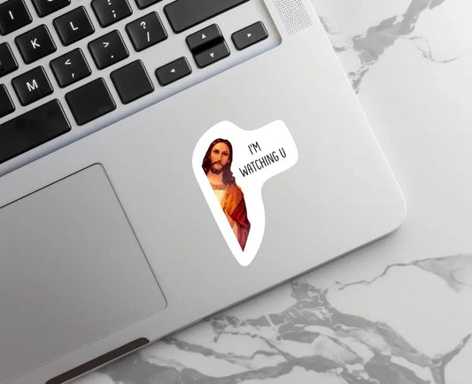 I'm Watching You Jesus Sticker