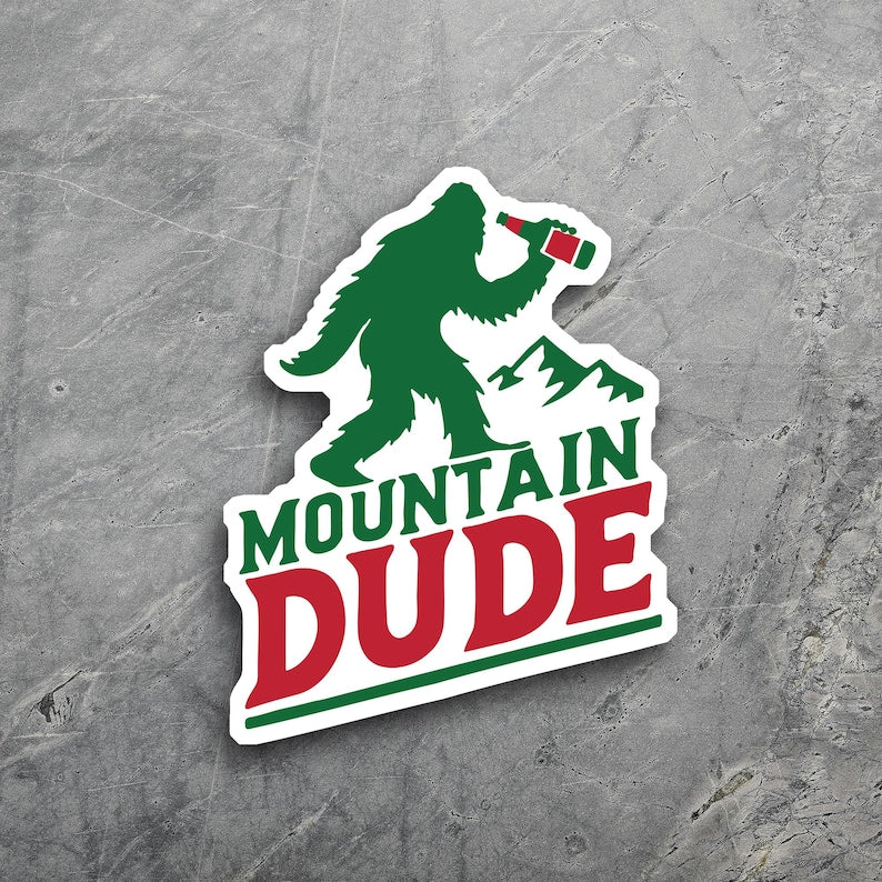 Mountain Dude Bigfoot Sticker