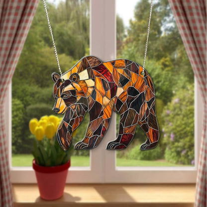 Bear Stained Glass Suncatcher