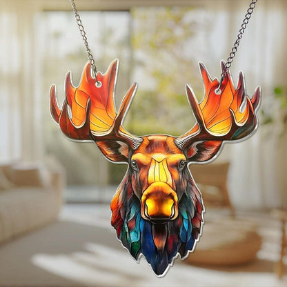 Hunting Moose ACRYLIC Window Hanging