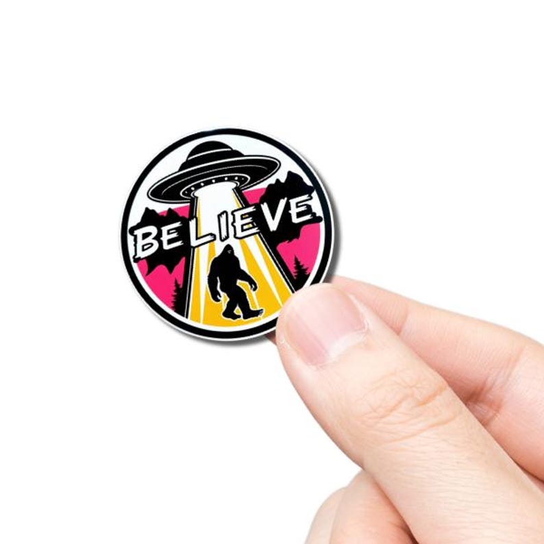 Believe UFO Bigfoot Sticker