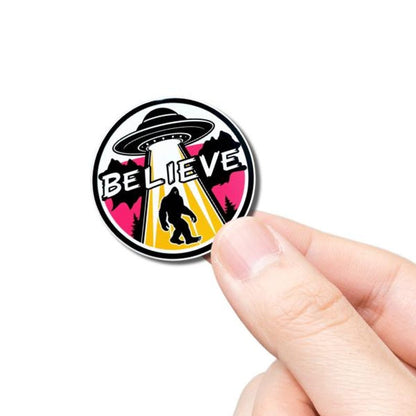 Believe UFO Bigfoot Sticker