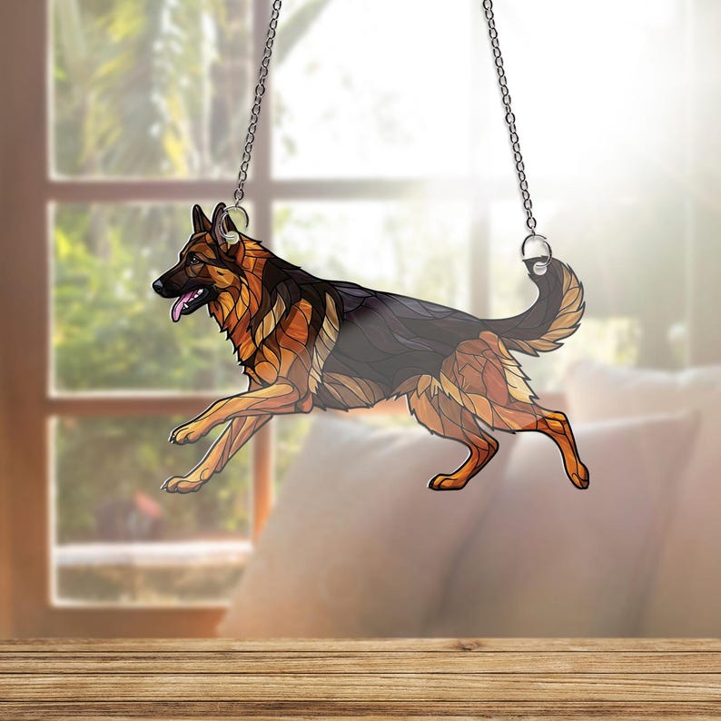 German Shepherd ACRYLIC Window Hanging