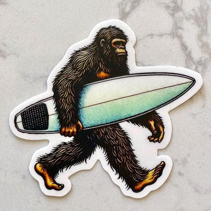 Surfing Bigfoot Stickers