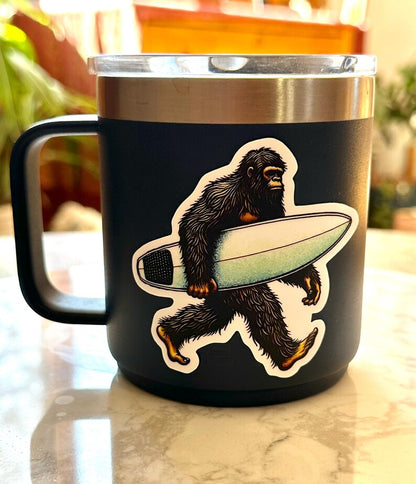 Surfing Bigfoot Stickers