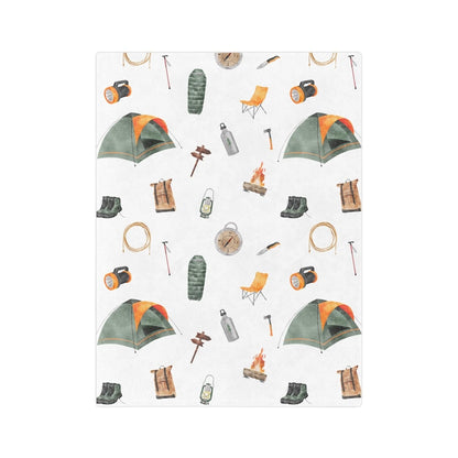 Camping Adventure Velveteen Blanket