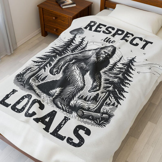 Bigfoot Respect the Locals Blanket