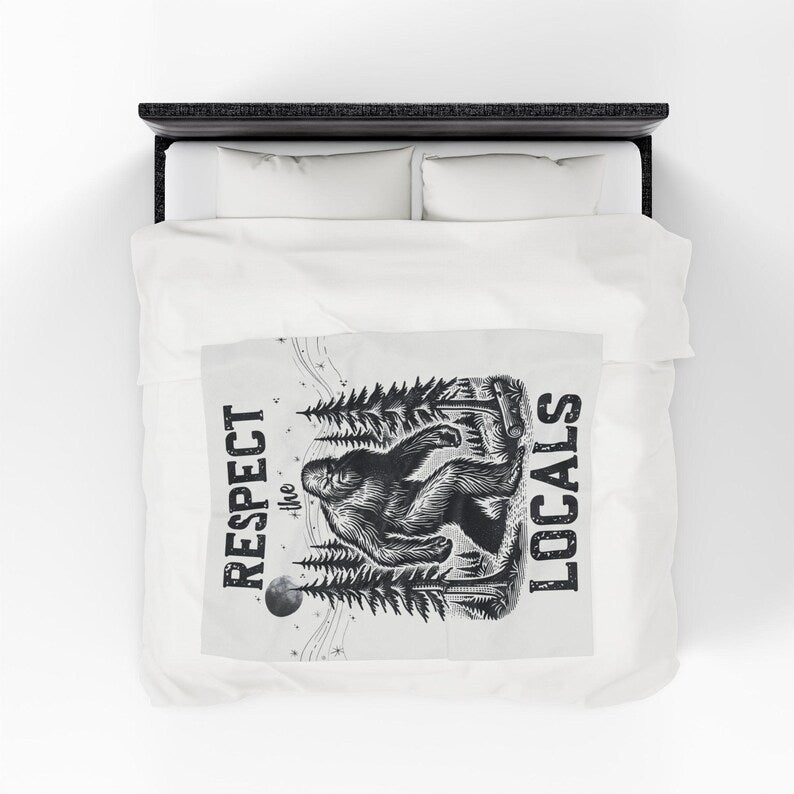 Bigfoot Respect the Locals Blanket