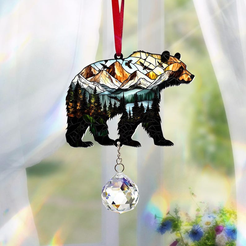 Rustic Bear Acrylic Window