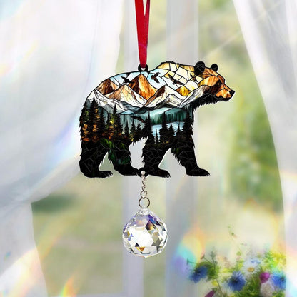 Rustic Bear Acrylic Window