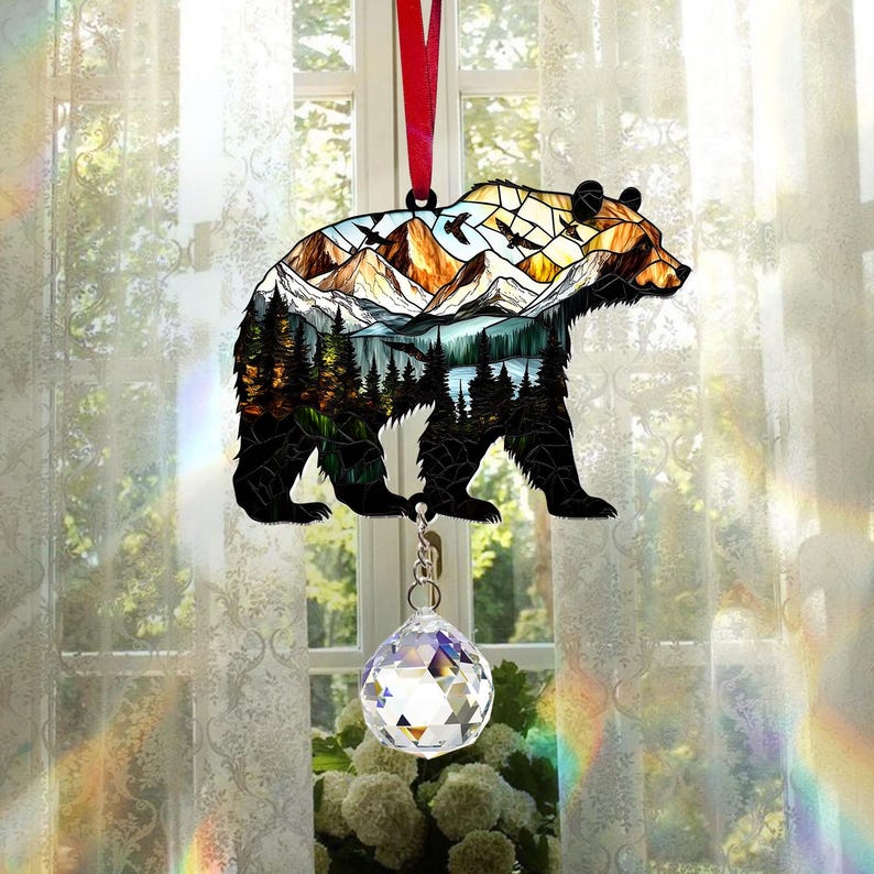 Rustic Bear Acrylic Window