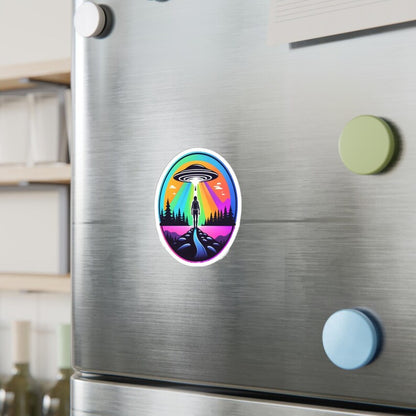 Spaceship Mountain Abduction Sticker