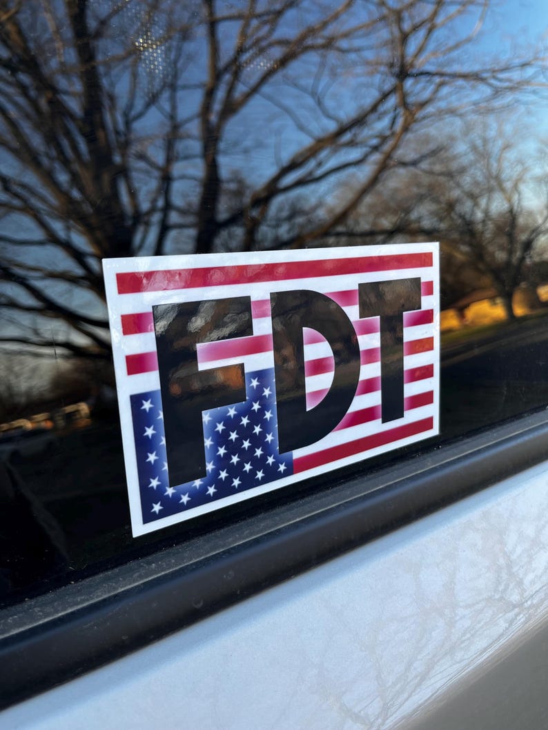 FDT Upside Down American Flag Bumper Sticker