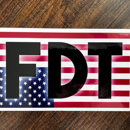 FDT Upside Down American Flag Bumper Sticker