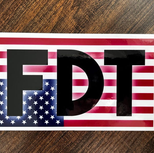 FDT Upside Down American Flag Bumper Sticker