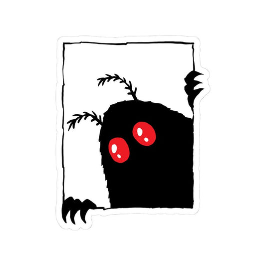 Peeking Mothman Sticker