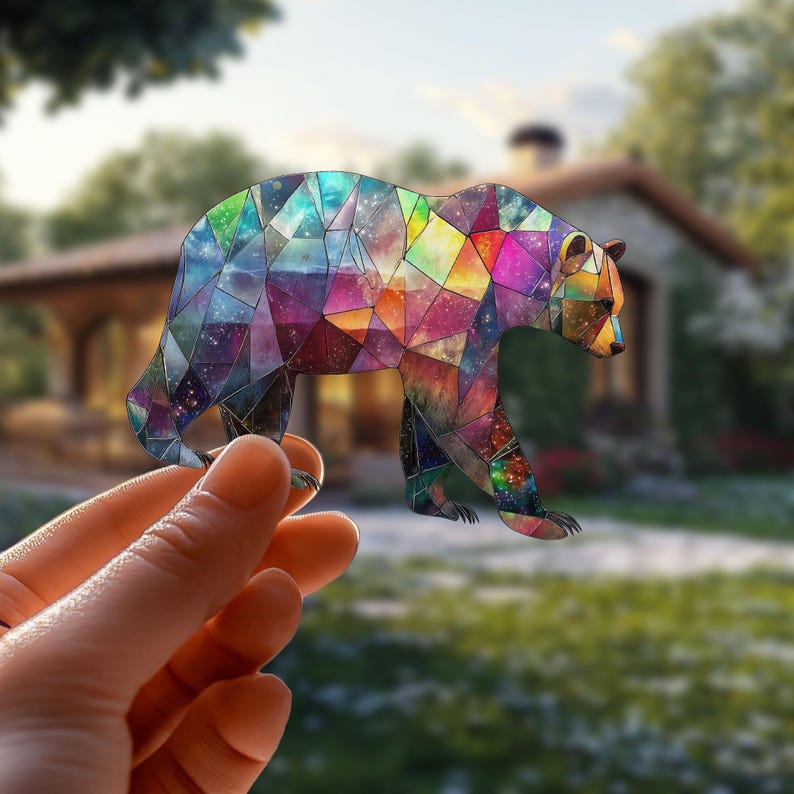 Bear Stained Glass Suncatcher