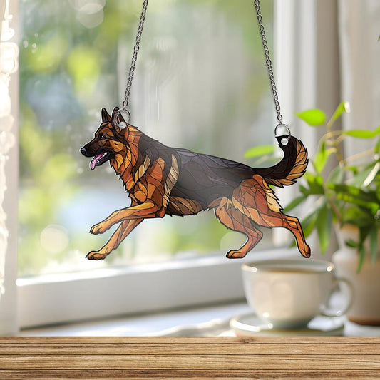 German Shepherd ACRYLIC Window Hanging