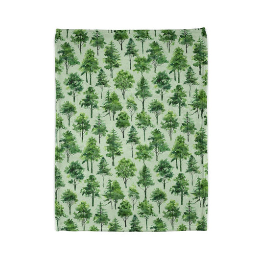 Tree Blanket Forest Green Blanket