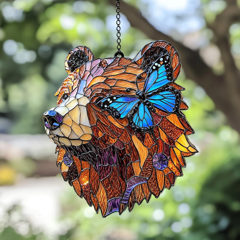 Bear Stained Glass Suncatcher
