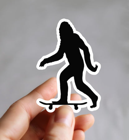 Bigfoot Skateboarding Kiss-Cut Sticker