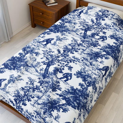 Bigfoot Sasquatch French Toile Blanket