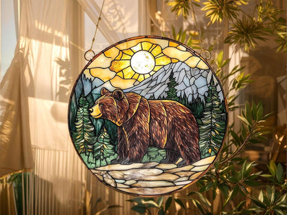 Grizzly 399 Memorial Stained Glass Suncatcher