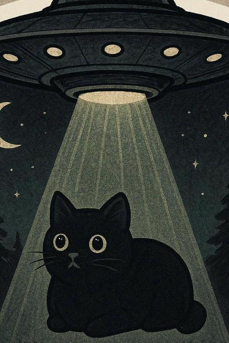 UFO Kitty Loaf Sticker