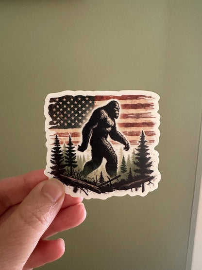 Patriotic BigFoot Sticker