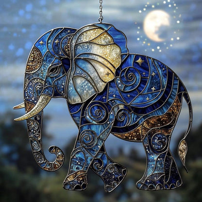 Elephant Stain Glass Suncatcher