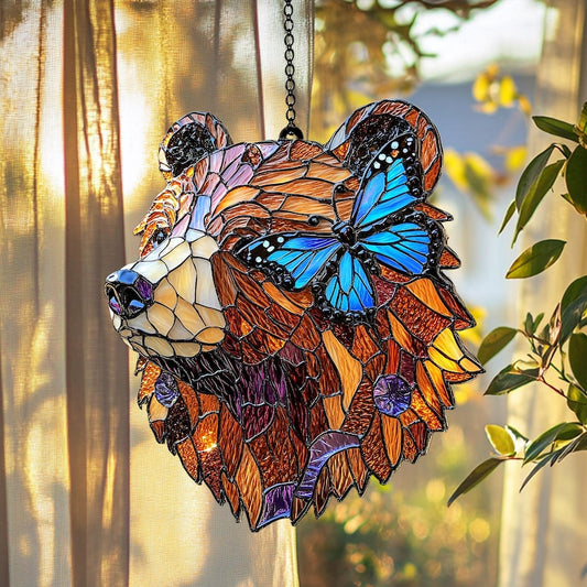 Bear Stained Glass Suncatcher
