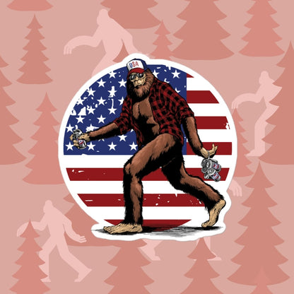 American Beer Bigfoot Sticker