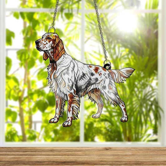 English Setter ACRYLIC Window Hanging