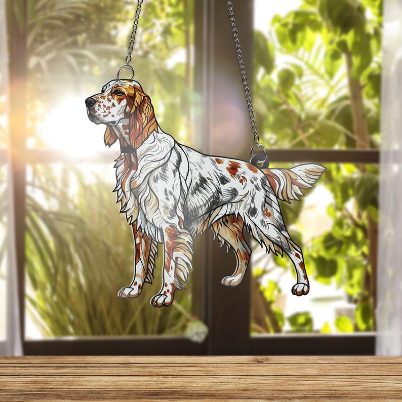 English Setter ACRYLIC Window Hanging