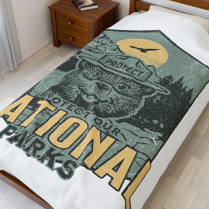 Protect our National Parks Velveteen Plush Blanket