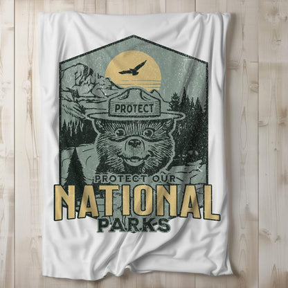 Protect our National Parks Velveteen Plush Blanket