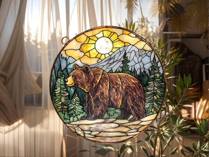 Grizzly 399 Memorial Stained Glass Suncatcher