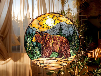 Grizzly 399 Memorial Stained Glass Suncatcher