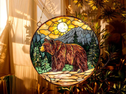 Grizzly 399 Memorial Stained Glass Suncatcher