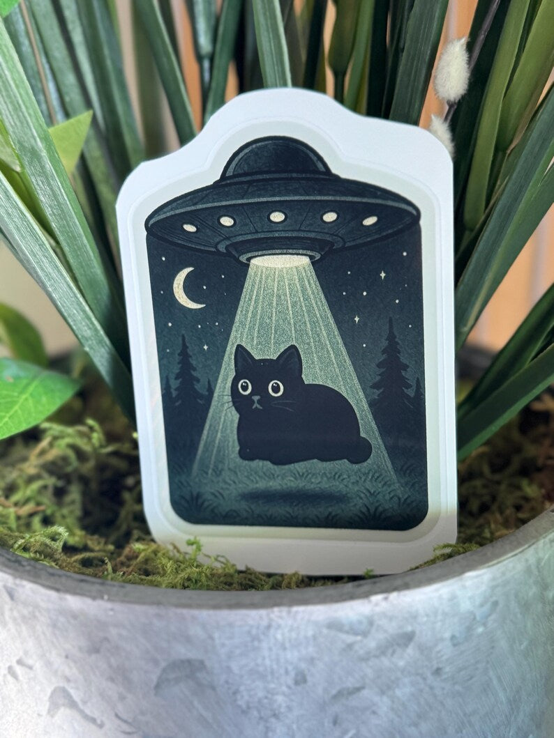 UFO Kitty Loaf Sticker