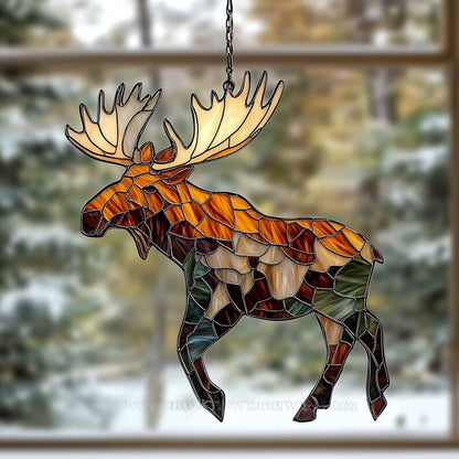 Moose Acrylic Window Hanging, Hunting Gift, Moose Lover Gift