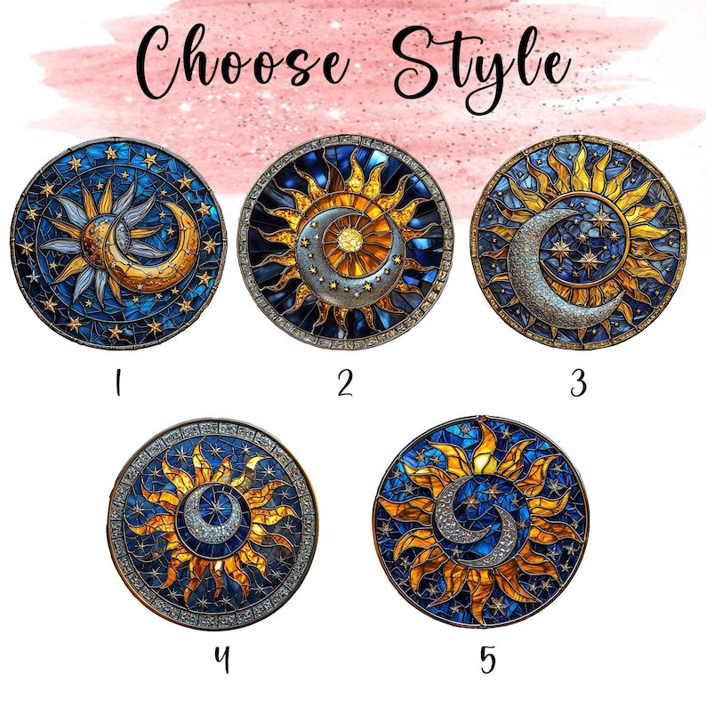 Sun And Moon Madala Stained Glass Suncatcher