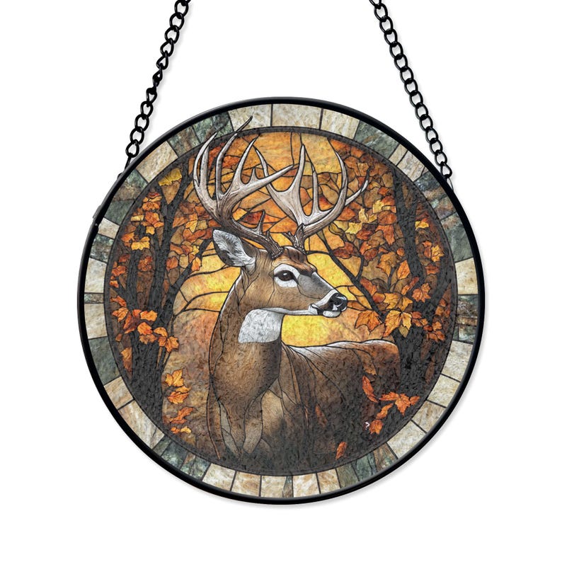 Deer Stained Glass Suncatcher