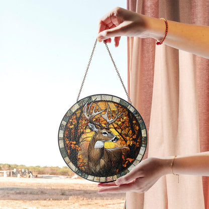 Deer Stained Glass Suncatcher