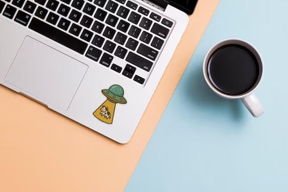 UFO Cow Abduction Sticker