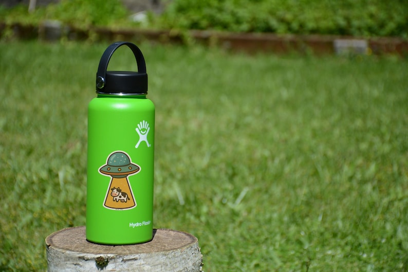 UFO Cow Abduction Sticker