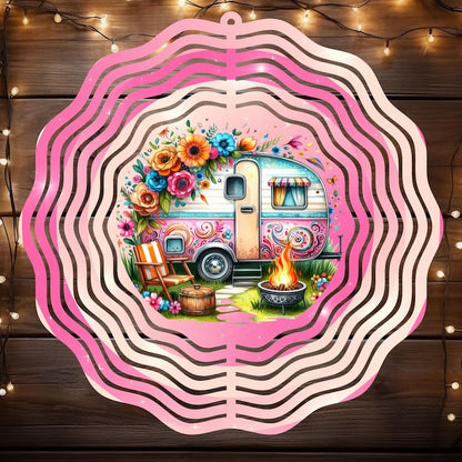 Floral Camper Wind Spinner